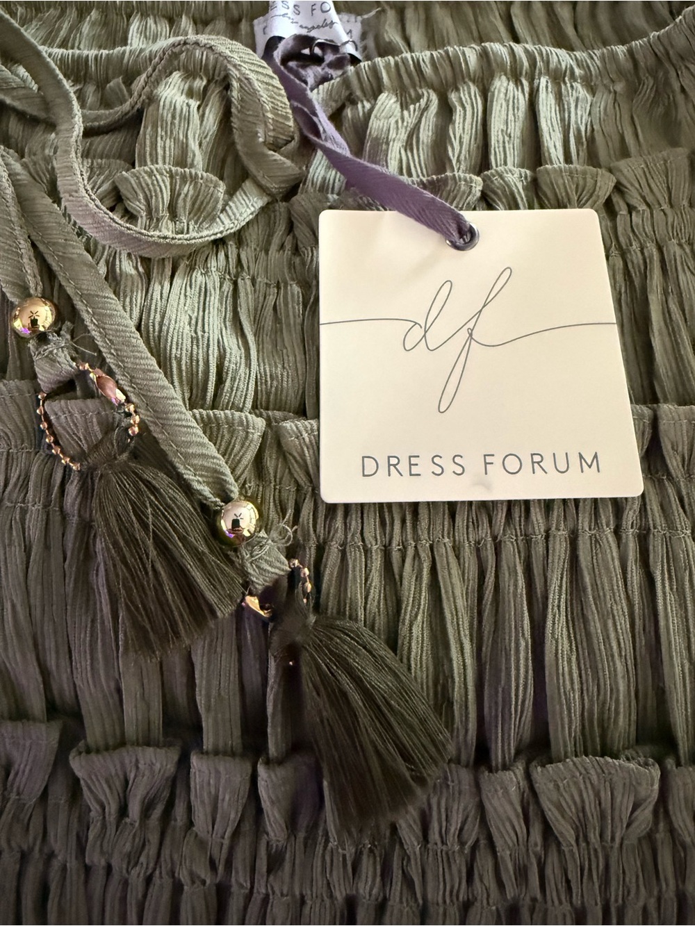 NWT Dress Forum | Green Mermaid cut textured Maxi skirt sz M - Picture 9 of 11